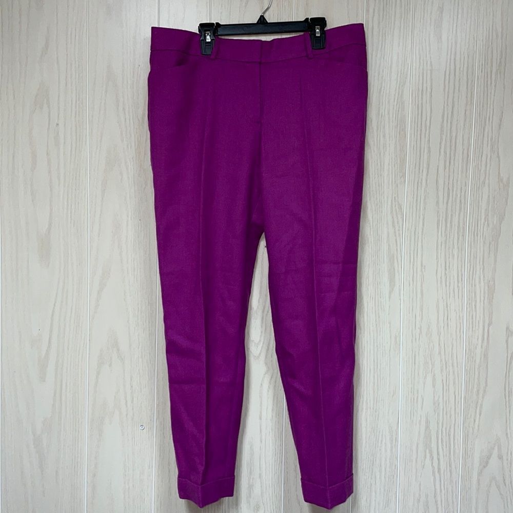 Ann Taylor Loft Purple Wool Cropped Pants
